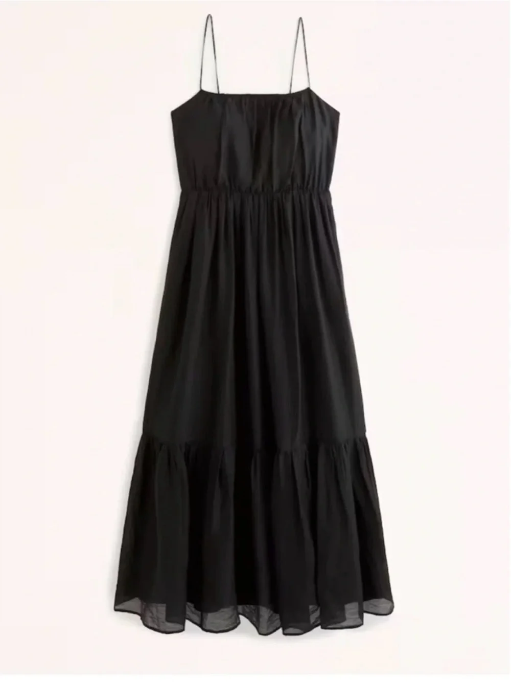 Abercrombie & Fitch Black Spaghetti-Strap Maxi Dress